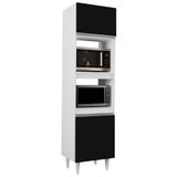 Paneleiro Torre Quente 2 Portas Colorado Branco/preto - Lumil Móveis
