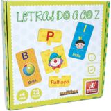 Brinquedo Pedagogico Madeira Letras do a AO Z 78 Pecas