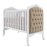 Berço Mini Cama Com Capitone Harmonia Permobili Branco