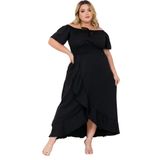 Vestido Plus Size Dolce Sedutti Longo Ciganinha Ds10 Tamanho:gg,cor:preto,gênero:feminino