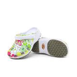 Sandalia Babuche Infantil Estampado Flor Com Tira E Sola De Borracha