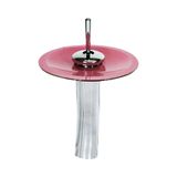 Torneira Monocomando De Vidro Redonda Alta Rosa