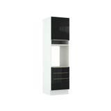 Torre Quente Madesa Lux 60 Cm 1 Porta 3 Gavetas - Branco/preto