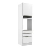 Torre Quente Madesa Lux 60 Cm 1 Porta 3 Gavetas - Branco/branco Veludo