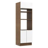 Torre Quente Madesa Lux 70 Cm 3 Portas - Rustic/branco Veludo