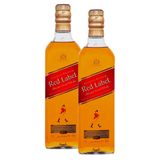 Kit Whisky Johnnie Walker Red Label 750ml com 2 unidades