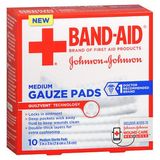 Almofadas De Gaze Band-aid Médio 10 Cada Por Aveeno (pacote Com 2)