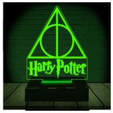 Luminária Led 3d Harry Potter Hp Relíquias Da Morte Abajur