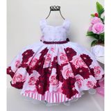 Vestido Infantil Florido Floral Luxo Parque Social 1 A 16