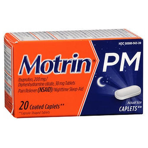 Comprimidos Revestidos Com Motrin Pm 20 Cápsulas Da Motrin (pacote Com ...