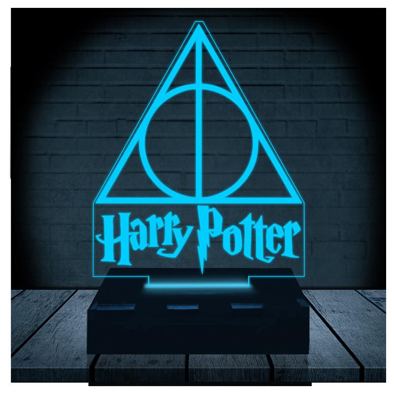 Luminária Led 3d Harry Potter Hp Relíquias Da Morte Abajur