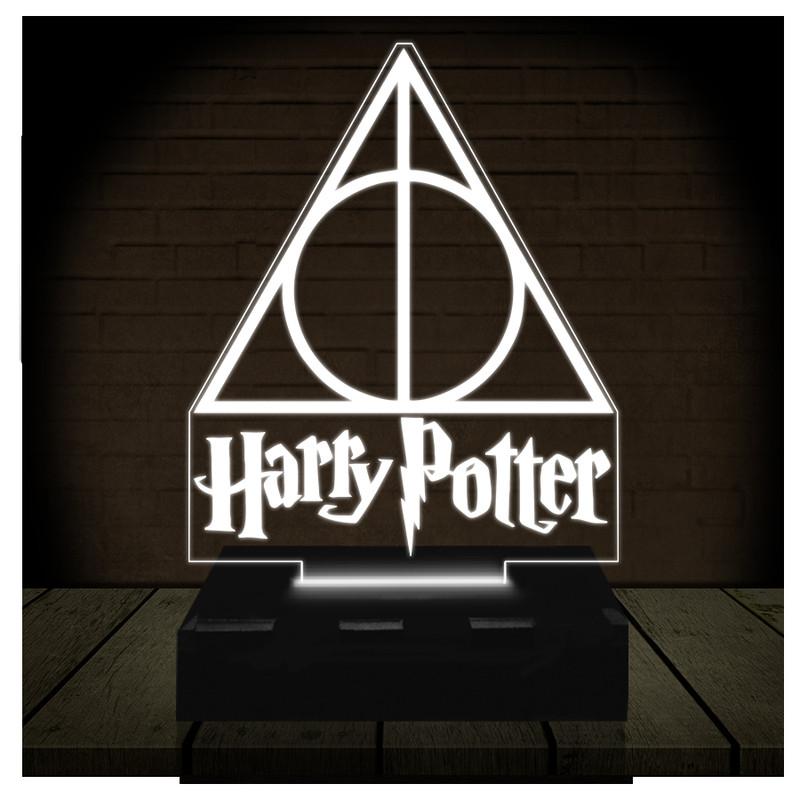 Luminária Led 3d Harry Potter Hp Relíquias Da Morte Abajur