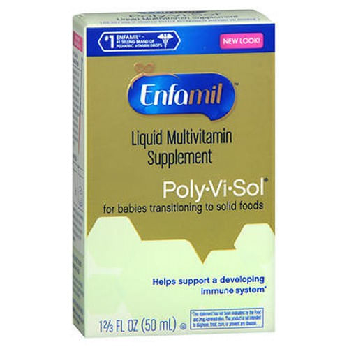 Suplemento Multivitamínico Enfamil Poly-vi-sol Drops 50 Ml Da Enfamil (pacote Com 4)