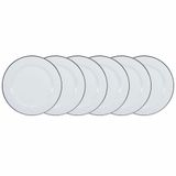 Conjunto De Pratos Rasos 06 Peças Itamaraty Prata Schmidt