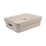 Caixa Organizadora Cube 16l Ou 45 X 35,5 X 13cm Bege