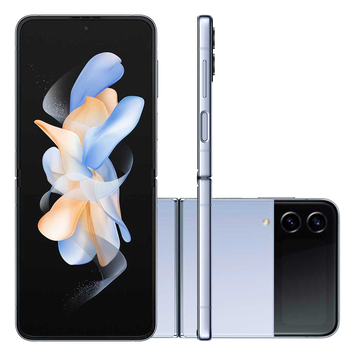Smartphone Samsung Galaxy Z Flip4 256GB Azul 5G Tela Dobrável 6,7" Amoled 120Hz Câmera Dupla 12MP 4K Selfie 10MP