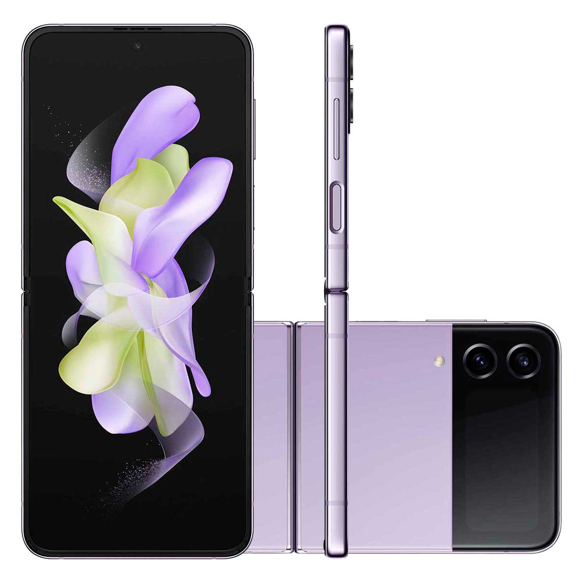 Smartphone Samsung Galaxy Z Flip4 256GB Violeta 5G Tela Dobrável 6,7&quot; Amoled 120Hz Câmera Dupla 12MP 4K Selfie 10MP