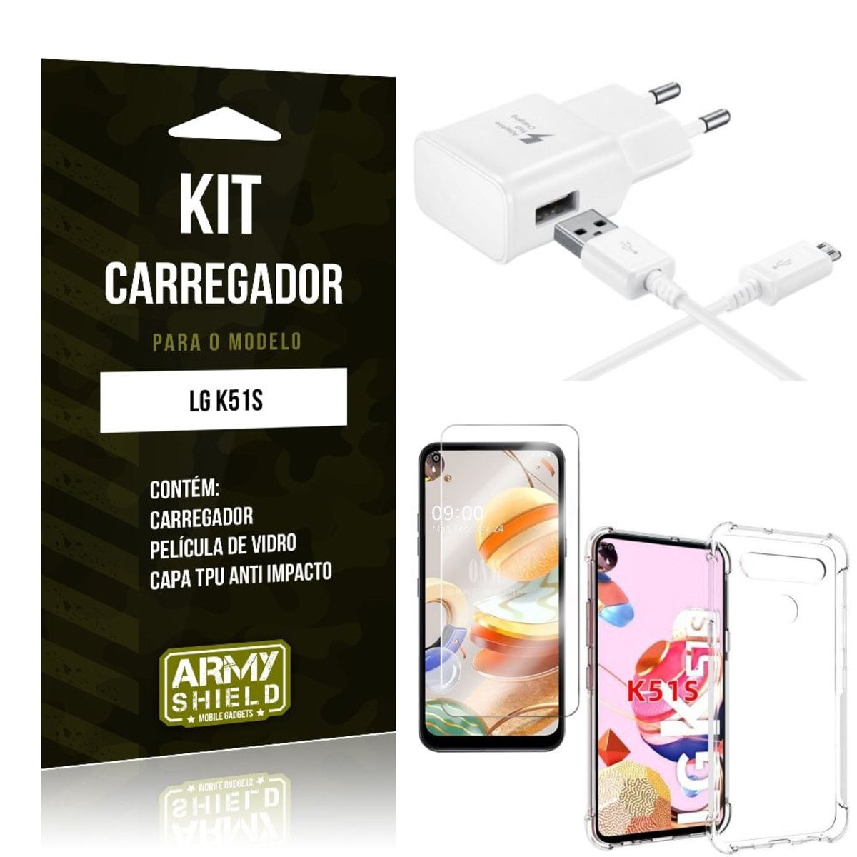 MP27962428_Kit-Carregador-LG-K51s-Tipo-C---Capa-Antishock---Pelicula-de-Vidro---ArmyShield_1_Zoom