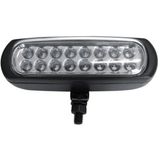 Farol de Milha Slim Estrobo Preto 16 Leds Branco 12v