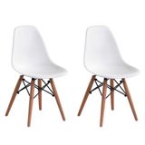Conjunto Com 2 Cadeiras Infantis Eames Branco