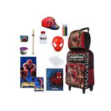 Mochila Escolar do Homem Aranha com 13 Itens