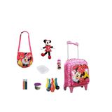 Mochila Escolar Minnie com 8 itens