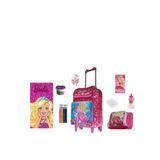 Mochila Escolar Barbie com 9 itens