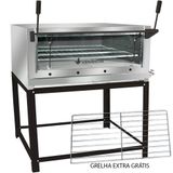 Kit Forno Industrial Venâncio Roma Inox 90 Cm Com Pedra Refratária Gás Glp + Grelha Adicional Firi90