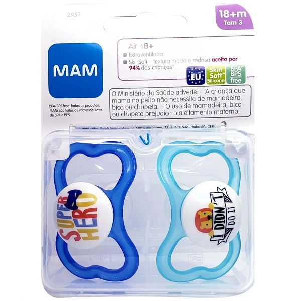 Chupeta Mam Air 18+ Meses - Embalagem Dupla