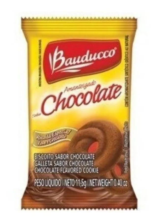 Biscoito Amanteigado Chocolate Bauducco Sachê Pacote 80un