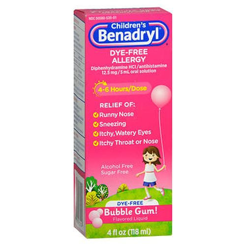 Chiclete Líquido Para Alergia Sem Corante Infantil Benadryl 4 Oz Da Benadryl (pacote Com 4)