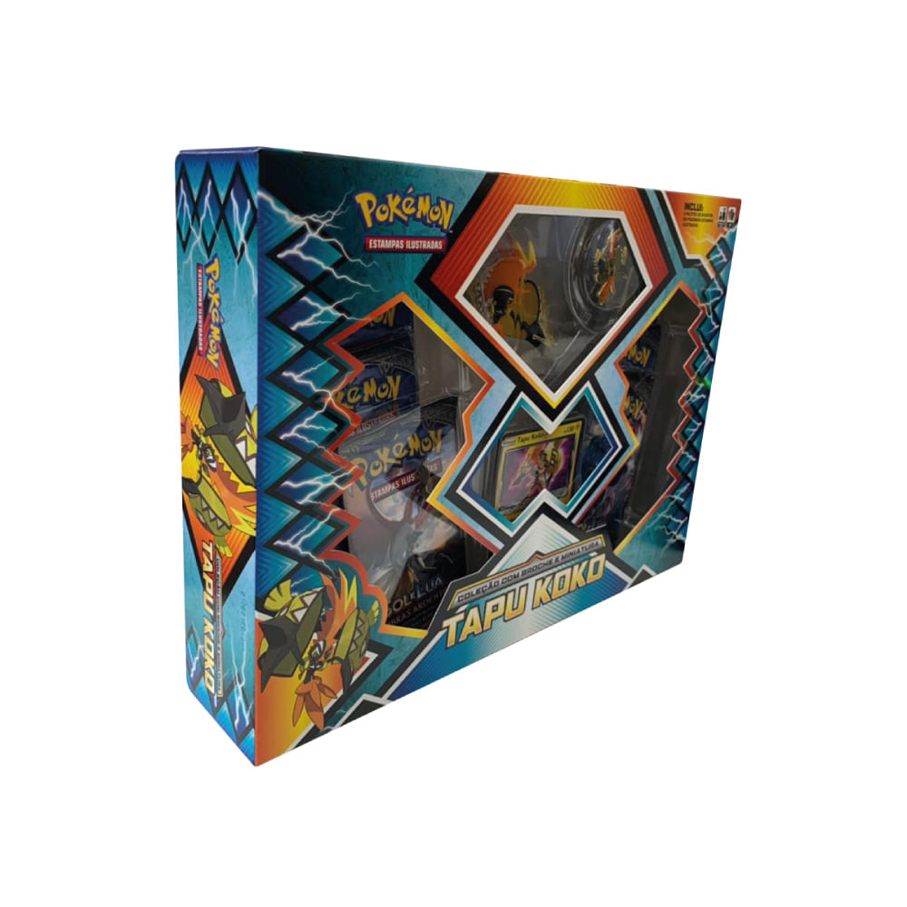 Box de Cartas - Pokémon - Tapu Koko - Miniatura - 37 Cartas - Copag em  Promoção na Americanas