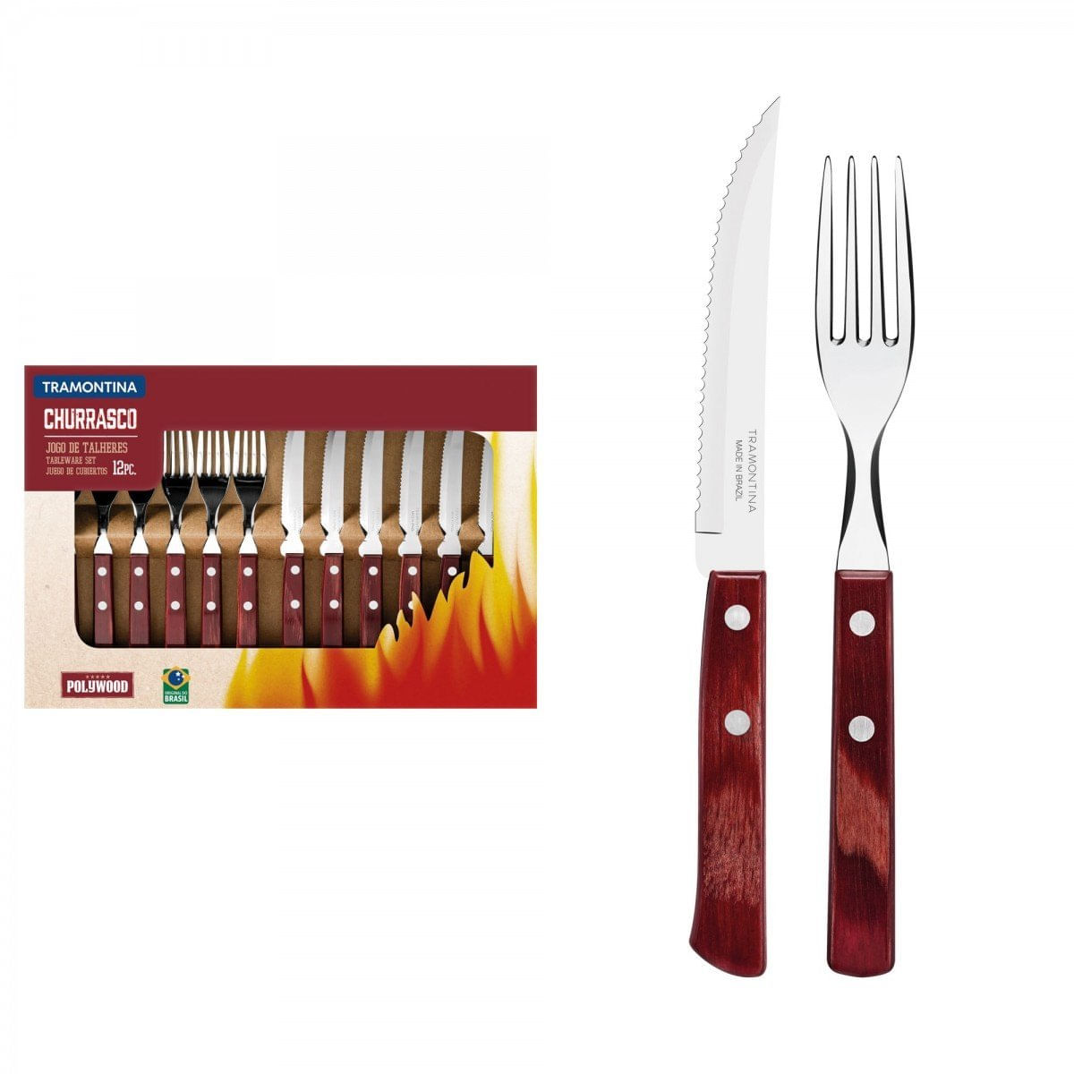 MP28223379_Jogo-de-Talheres-para-Churrasco-Tramontina-em-Aco-Inox-com-Cabo-Vermelho-Polywood-12-Pecas-Tramontina_1_Zoom