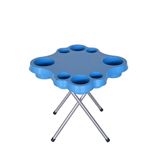 Mesa Petisqueira Desmontável Com Pés Galvanizados Azul