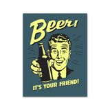 Placa Decorativa - Beer Friends - 39x30 cm - All Classics