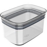 Pote Hermético Pequeno Retangular com Tampa 650ml Porta Mantimentos Cozinha Natural