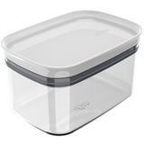 Pote Hermético Pequeno Retangular com Tampa 650ml Porta Mantimentos Cozinha Branco