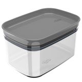 Pote Hermético Pequeno Retangular com Tampa 650ml Porta Mantimentos Cozinha Chumbo