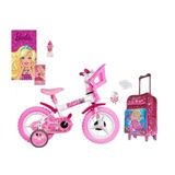 Barbie com Bicicleta + Mochila + 5 itens