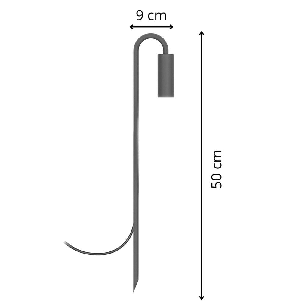 Poste Luminária De Chão Balizador Quintal Jardim Marrom 50cm Carrefour