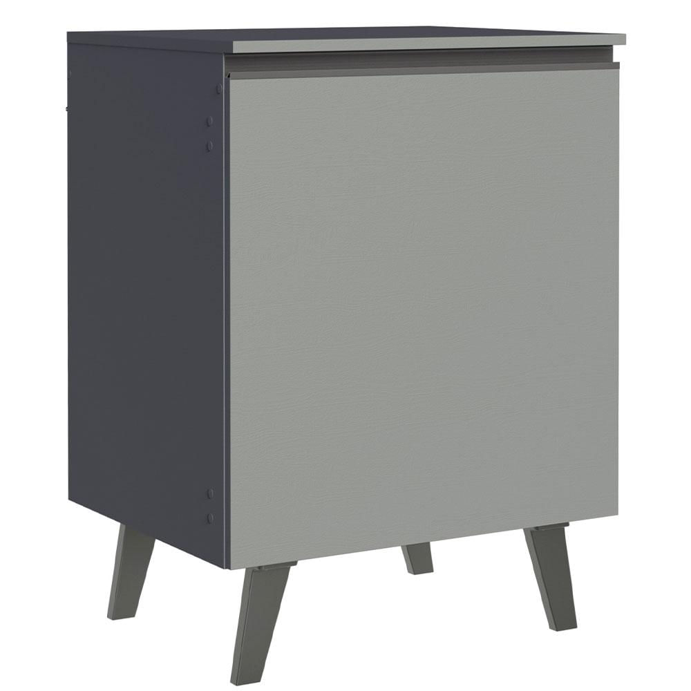 Balcão 60 Cm 1 Porta Com Pés Cinza Nice Madesa