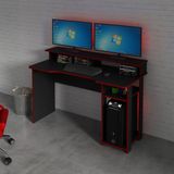 Mesa para Computador Desk Gamer ME4153 Preto e Vermelho