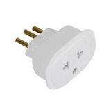 Adaptador de Tomada Universal 2P+T 10A/250V