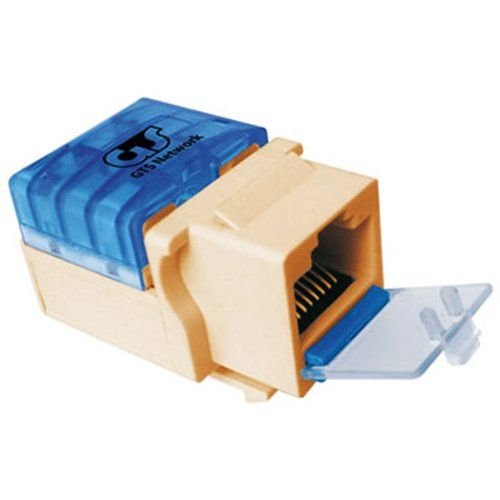 Conector RJ45 CAT5E Femea com Janela Articulavel Bege