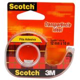 Fita Adesiva 10mx12mm 3M Scotch com Hand Dispenser