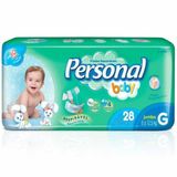 Fralda Descartável Personal Baby Jumbo Grande Com 28 Unidades