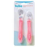 Conjunto de Colheres em Silicone BUBA Rosa 11824