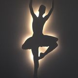 Luminária Bailarina em MDF LED Branco Quente