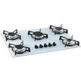 Cooktop 5 Bocas Fischer Fit Line Mesa de Vidro 1642-6986 Branco