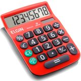 Calculadora de Mesa 8 Dígitos MV-4131 com Célula Solar Vermelha - Elgin